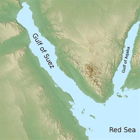 خليج العقبة على الخريطة